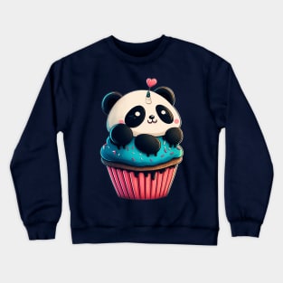 Kawaii Cute cupcake Panda Crewneck Sweatshirt